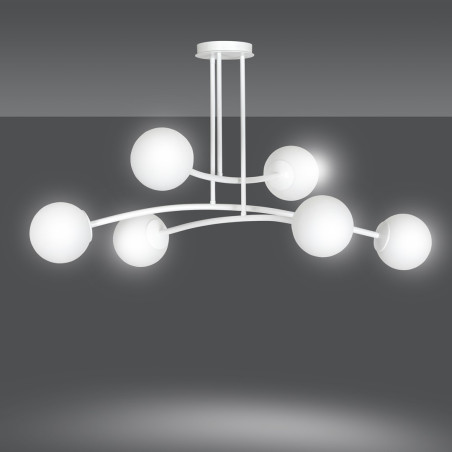 Lampa sufitowa  HALLDOR 6 WHITE 1025/6 EMIBIG