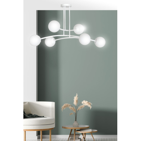 Lampa sufitowa  HALLDOR 6 WHITE 1025/6 EMIBIG