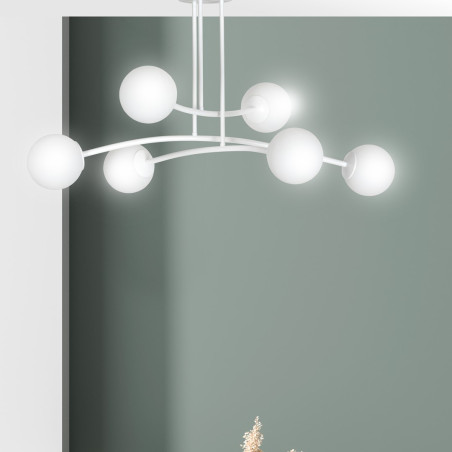 Lampa sufitowa  HALLDOR 6 WHITE 1025/6 EMIBIG