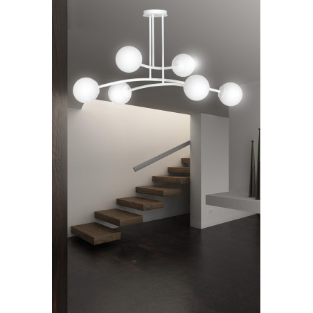 Lampa sufitowa  HALLDOR 6 WHITE 1025/6 EMIBIG
