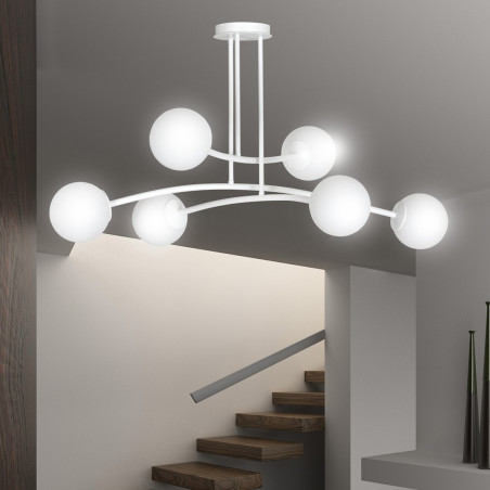 Lampa sufitowa  HALLDOR 6 WHITE 1025/6 EMIBIG