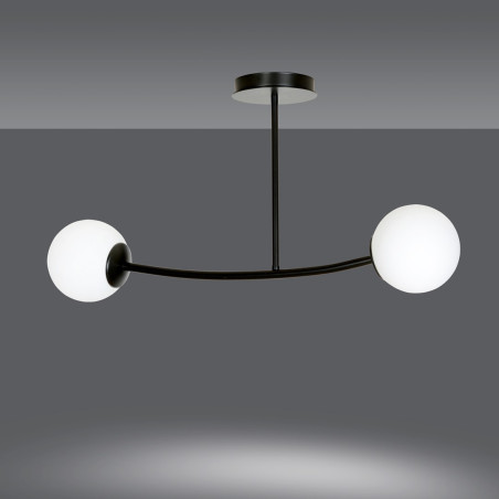 Lampa sufitowa  HALLDOR 2 BLACK 1024/2 EMIBIG