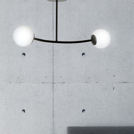 Lampa sufitowa  HALLDOR 2 BLACK 1024/2 EMIBIG