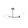 Lampa sufitowa  HALLDOR 2 BLACK 1024/2 EMIBIG