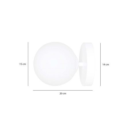 Kinkiet HALLDOR K1 WHITE 1025/K1 EMIBIG
