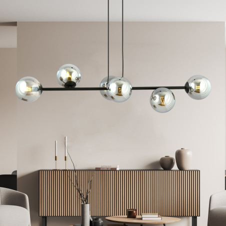 Lampa wisząca  ROSSI 6 BL GRAFIT 875/6 EMIBIG