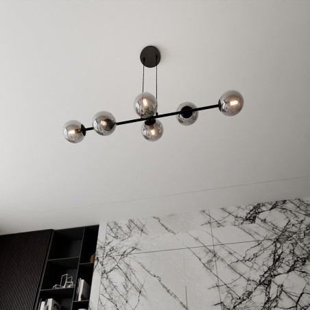 Lampa wisząca  ROSSI 6 BL GRAFIT 875/6 EMIBIG