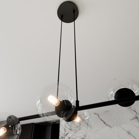 Lampa wisząca  ROSSI 6 BL TRANSPARENT 874/6 EMIBIG