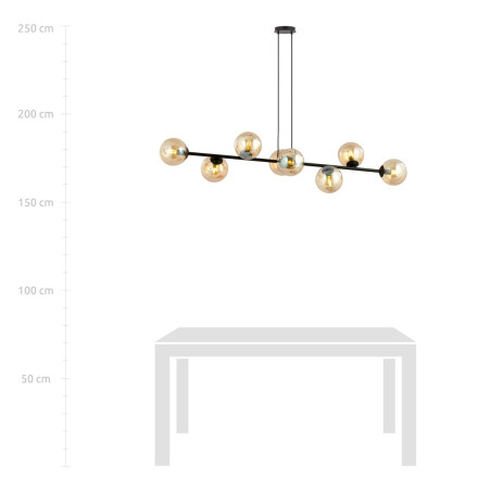 Lampa wisząca  ROSSI 8 BL MIODOWY 876/8 EMIBIG