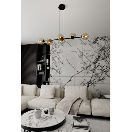 Lampa wisząca  ROSSI 6 BL MIODOWY 876/6 EMIBIG