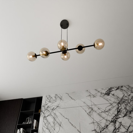Lampa wisząca  ROSSI 6 BL MIODOWY 876/6 EMIBIG