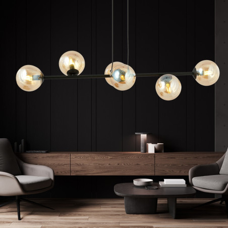 Lampa wisząca  ROSSI 6 BL MIODOWY 876/6 EMIBIG