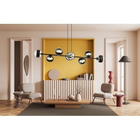 Lampa wisząca  ROSSI 8 BL STRIPE 1229/8 EMIBIG