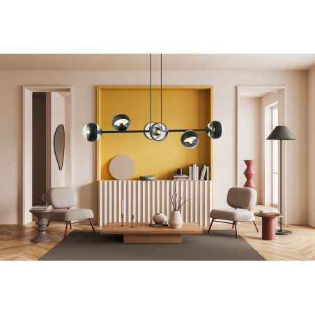 Lampa wisząca  ROSSI 6 BL STRIPE 1229/6 EMIBIG