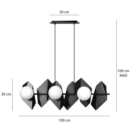 Lampa wisząca  DRIFTON 6 BLACK 636/6 EMIBIG