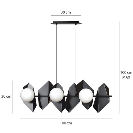 Lampa wisząca  DRIFTON 6 BLACK 636/6 EMIBIG