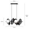 Lampa wisząca  DRIFTON 4 BLACK 636/4 EMIBIG