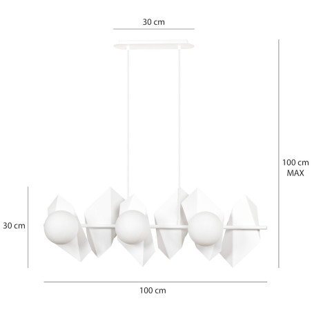Lampa wisząca  DRIFTON 6 WHITE 637/6 EMIBIG