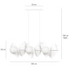 Lampa wisząca  DRIFTON 6 WHITE 637/6 EMIBIG