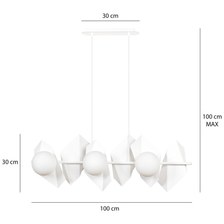 Lampa wisząca  DRIFTON 6 WHITE 637/6 EMIBIG