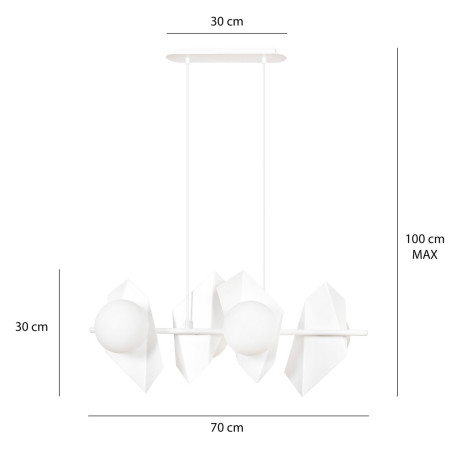 Lampa wisząca  DRIFTON 4 WHITE 637/4 EMIBIG