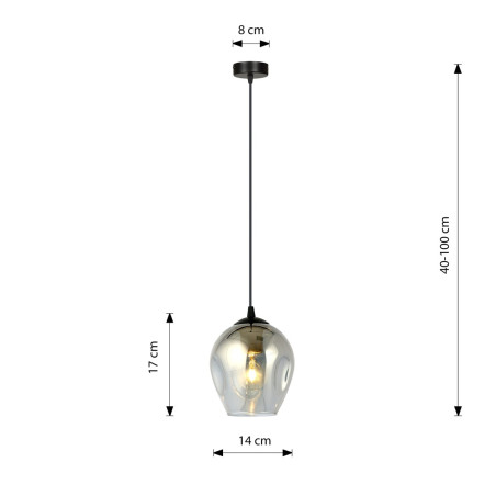 Lampa wisząca  ISTAR 1 BL GRAFIT 680/1 EMIBIG