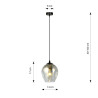 Lampa wisząca  ISTAR 1 BL GRAFIT 680/1 EMIBIG