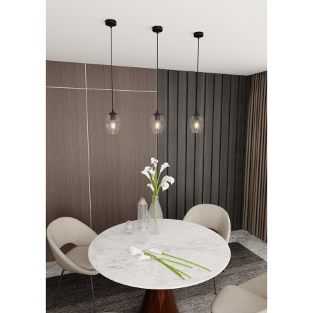 Lampa wisząca  ISTAR 1 BL TRANSPARENT 679/1 EMIBIG