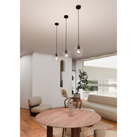 Lampa wisząca  ISTAR 1 BL TRANSPARENT 679/1 EMIBIG