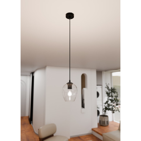 Lampa wisząca  ISTAR 1 BL TRANSPARENT 679/1 EMIBIG