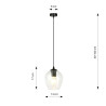 Lampa wisząca  ISTAR 1 BL TRANSPARENT 679/1 EMIBIG
