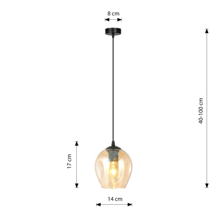 Lampa wisząca  ISTAR 1 BL MIODOWY 677/1 EMIBIG