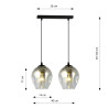 Lampa wisząca  ISTAR 2 BL GRAFIT 680/2 EMIBIG