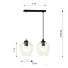 Lampa wisząca  ISTAR 2 BL TRANSPARENT 679/2 EMIBIG