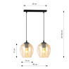 Lampa wisząca  ISTAR 2 BL MIODOWY 677/2 EMIBIG