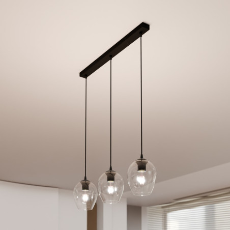 Lampa wisząca  ISTAR 3 BL TRANSPARENT 679/3 EMIBIG