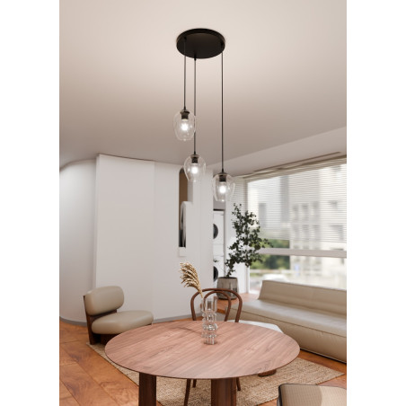 Lampa wisząca  ISTAR 3 BL PREMIUM TRANSPARENT 679/3PREM EMIBIG