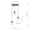 Lampa wisząca  ISTAR 3 BL PREMIUM TRANSPARENT 679/3PREM EMIBIG