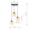Lampa wisząca  ISTAR 3 BL PREMIUM MIODOWY 681/3PREM EMIBIG