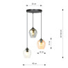 Lampa wisząca  ISTAR 3 BL PREMIUM MIX 682/3PREM EMIBIG