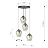Lampa wisząca  ISTAR 4 BL PREMIUM GRAFIT 680/4PREM EMIBIG