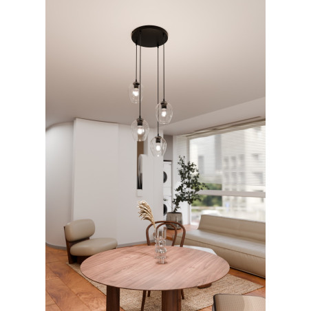 Lampa wisząca  ISTAR 4 BL PREMIUM TRANSPARENT 679/4PREM EMIBIG