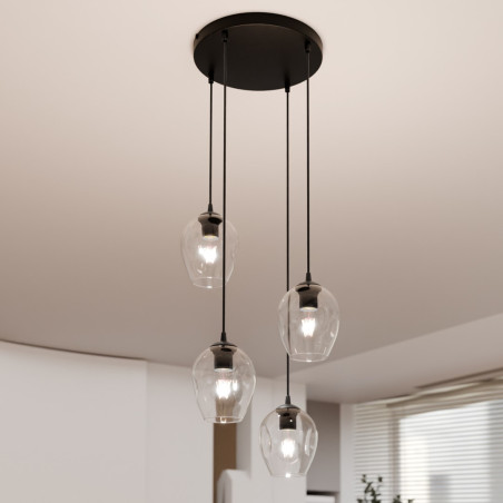 Lampa wisząca  ISTAR 4 BL PREMIUM TRANSPARENT 679/4PREM EMIBIG