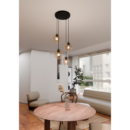 Lampa wisząca  ISTAR 4 BL PREMIUM MIODOWY 681/4PREM EMIBIG