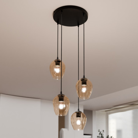 Lampa wisząca  ISTAR 4 BL PREMIUM MIODOWY 681/4PREM EMIBIG