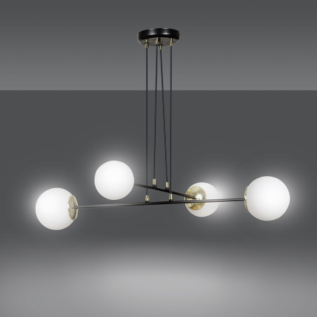 Lampa wisząca OGNIS 4 BLACK 966/4 EMIBIG