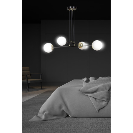 Lampa wisząca OGNIS 4 BLACK 966/4 EMIBIG