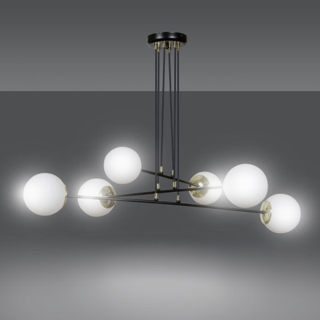 Lampa wisząca OGNIS 6 BLACK 966/6 EMIBIG