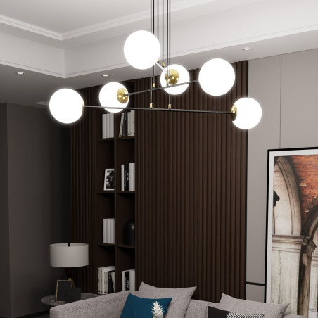 Lampa wisząca OGNIS 6 BLACK 966/6 EMIBIG