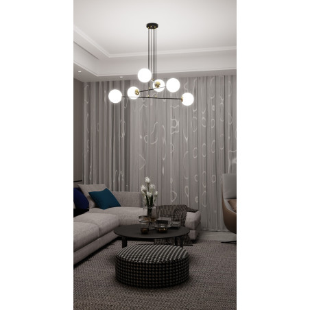 Lampa wisząca OGNIS 6 BLACK 966/6 EMIBIG